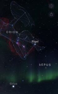 The Blue Star Rigel - Orion constellation 